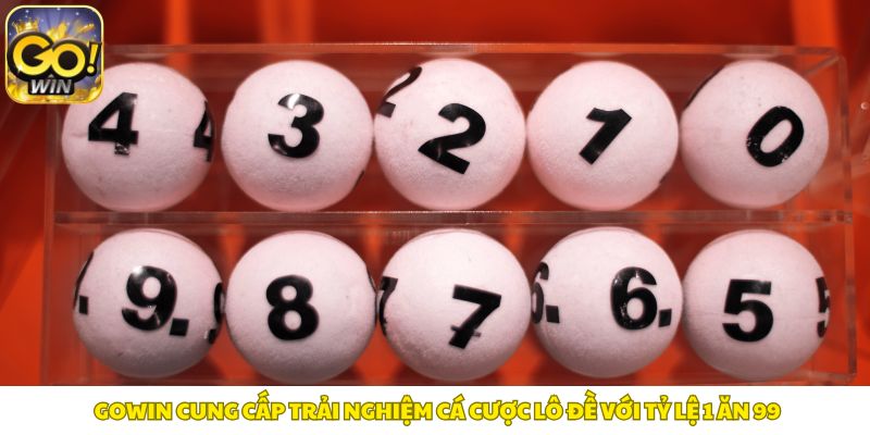 Gowin cung cấp trải nghiệm cá cược lô đề với tỷ lệ 1 ăn 99